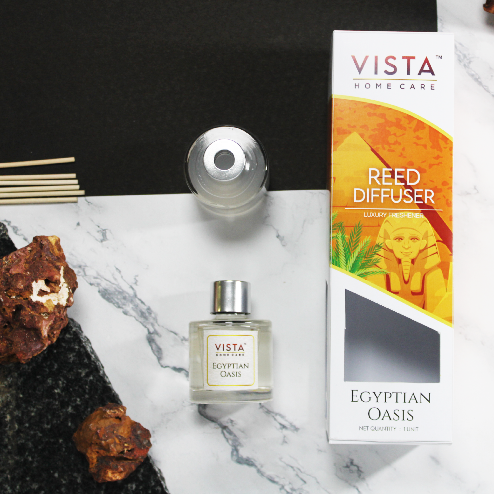 Egyptian Oasis 1 Unit Reed Diffuser | 50 ml Luxury Air Freshener with
